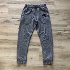 Roots Gray Women's Fleece Joggers with Elastic Waist
